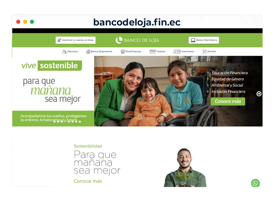 Ejemplo de sitio con dominio .ec
