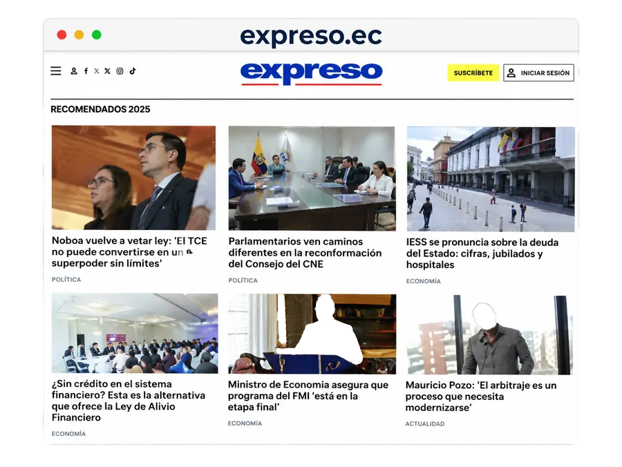 Ejemplo de sitio con dominio .ec