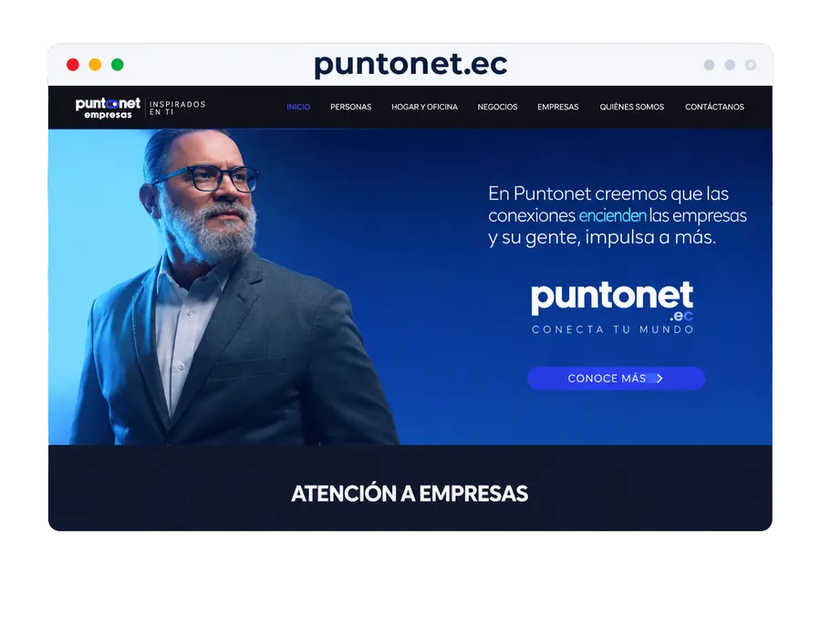 Ejemplo de sitio con dominio .ec